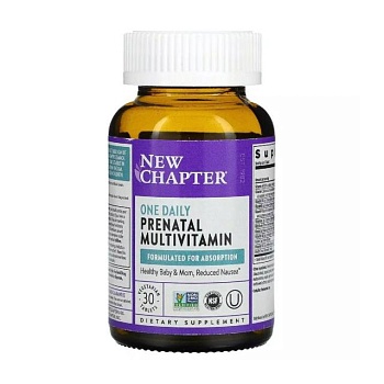 foto дієтична добавка мультивітамінний та мінеральний комплекс в таблетках new chapter one daily prenatal multivitamin для вагітних, 30 шт