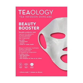 foto силиконовая маска для лица teaology beauty booster reusable accelerator mask, 1 шт