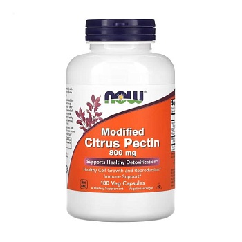 foto диетическая добавка в капсулах now foods modified citrus pectin модифицирующий цитрусовый пектин, 800 мг, 180 шт