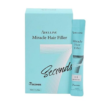 foto восстанавливающий филлер для волос adelline 7 seconds miracle hair filler, 20*10 мл