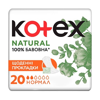 foto ежедневные прокладки kotex natural normal, 20 шт