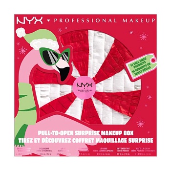 foto набір декоративної косметики nyx professional makeup pull-to-open surprise makeup box, 14 предметів