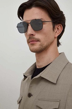 foto солнцезащитные очки emporio armani мужские цвет чёрный