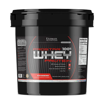 foto дієтична добавка протеїн в порошку ultimate nutrition prostar 100% whey protein полуниця, 4.54 кг