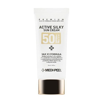 foto солнцезащитный крем для лица medi-peel active silky sun cream spf50+/pa+++, 50 мл