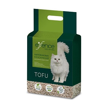foto наполнитель туалетов для кошек essence tofu, гранулы 1.5 мм, натуральный, 2.5 кг