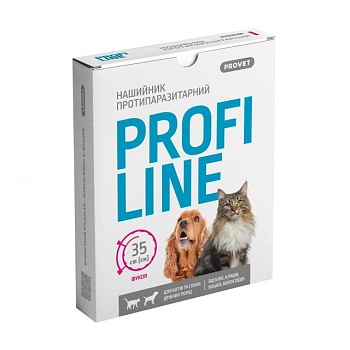 foto нашийник протипаразитарний для котів та дрібних порід собак provet profiline фуксія, 35 см