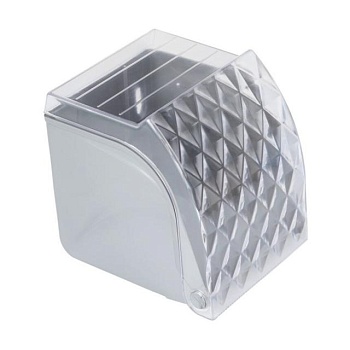foto тримач для туалетного паперу volver crystal срібний, 1 шт (10201sl)