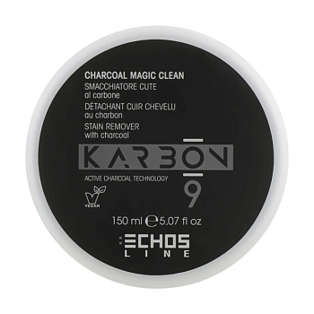 foto крем для видалення фарби зі шкіри голови echosline karbon 9 charcoal magic clean з активованим вугіллям, 150 мл