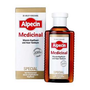 foto тонік проти випадіння волосся alpecin medicinal special vitamin scalp and hair tonic для чутливої шкіри голови, 200 мл