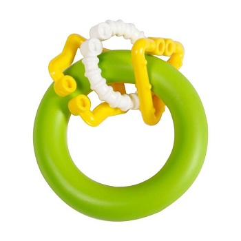 foto іграшка-брязкальце lindo кільце з кільцями, зелена, від 6 місяців (1619)