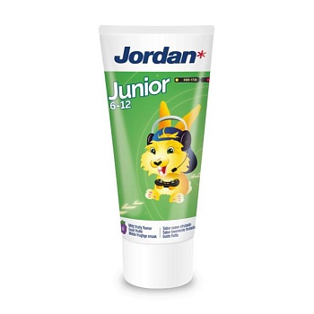 foto детская зубная паста jordan junior 6-12 лет, 50 мл