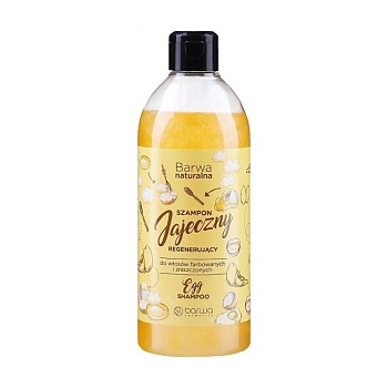 foto відновлювальний яєчний шампунь для волосся barwa cosmetics barwa natural egg shampoo, 500 мл