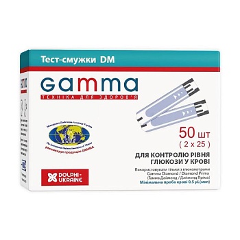 foto тест-полоски для глюкометра gamma dm, 50 шт