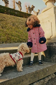 foto детское пальто с примесью шерсти konges sløjd nela цвет красный