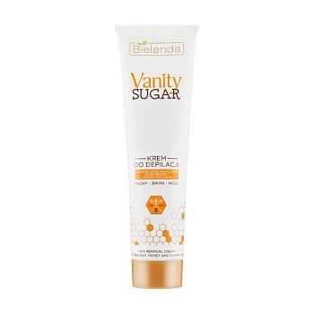 foto крем для депіляції bielenda vanity sugar hair removal cream з бджолиним воском, 100 мл