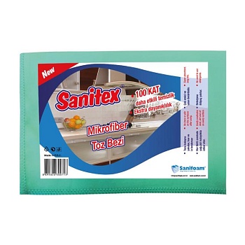 foto универсальная салфетка для уборки пыли sanitex mikrofiber с микрофибры, 1 шт