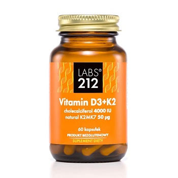 foto диетическая добавка витамины в капсулах labs212 vitamin d3 + k2mk7 витамин d3 4000 ме + k2mk7 50 мкг, 60 шт