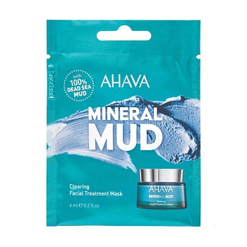 foto очищувальна маска для обличчя ahava mineral mud clearing facial treatment mask, 6 мл