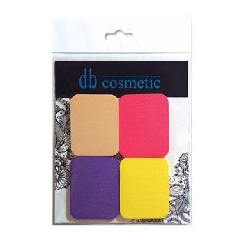 foto набор спонжей для макияжа db cosmetic 991, прямоугольники, 4 шт