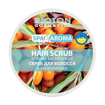 foto скраб для кожи головы bioton cosmetics spa & aroma hair scrub с облепиховым маслом, 250 мл