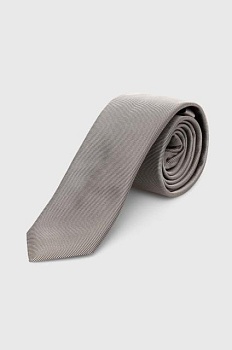 foto шовковий галстук hugo колір сірий