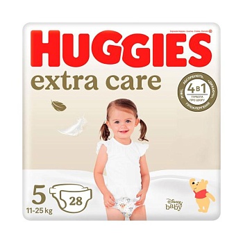 foto подгузники huggies extra care jumbo размер 5 (11-25 кг), 28 шт