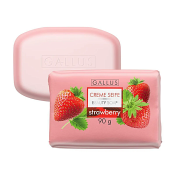 foto мило тверде gallus creme seife beauty soap strawberry, 90 г