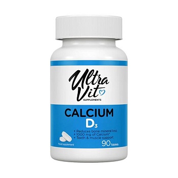 foto дієтична добавка в таблетках ultravit calcium & d3 кальцій та d3, 90 шт
