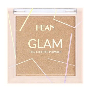 foto пудра-хайлайтер для обличчя hean glam highlighter powder 204 gold glow, 7.5 г