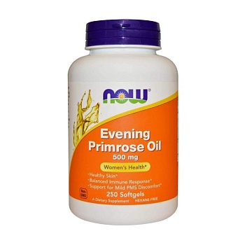 foto диетическая добавка в капсулах now foods evening primrose oil 500 мг, 250 шт