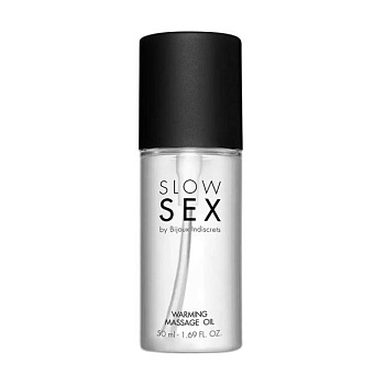 foto розігрівальна їстівна масажна олія bijoux indiscrets slow sex warming massage oil, 50 мл