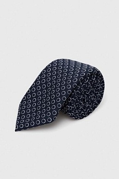 foto краватка з домішкою шовку boss колір синій