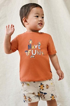 foto детский хлопковый комплект mayoral цвет оранжевый