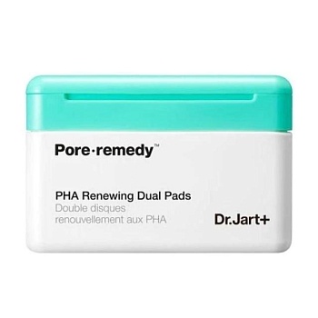 foto пілінг-пади для обличчя dr.jart+ pore remedy pha renewing dual pads, 60 шт