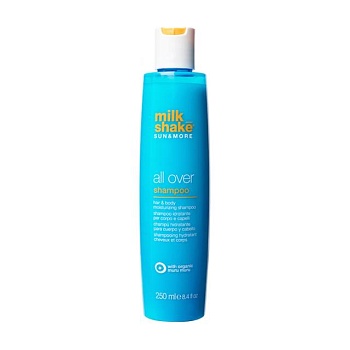 foto зволожувальний шампунь для тіла та волосся milk_shake sun&more all over shampoo, 250 мл