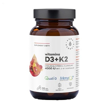foto диетическая добавка витамины в капсулах aura herbals vitamin d3 + k2 витамин d3 4000 ме + k2 100 мкг, 90 шт