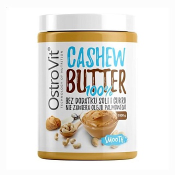 foto диетическая добавка ostrovit cashew butter 100% smooth кешью крем, 1 кг