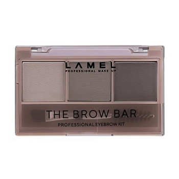 foto палетка для макіяжу брів lamel make up the brow bar professional eyebrow kit 401, 4.5 г