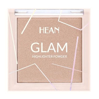 foto пудра-хайлайтер для обличчя hean glam highlighter powder 206 light, 7.5 г