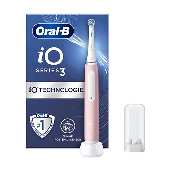 foto электрическая зубная щетка oral-b io series 3 blush pink, 1 шт