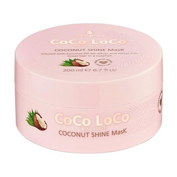 foto зволожувальна маска для волосся lee stafford coco loco coconut shine mask з агавою та кокосовою олією, 200 мл