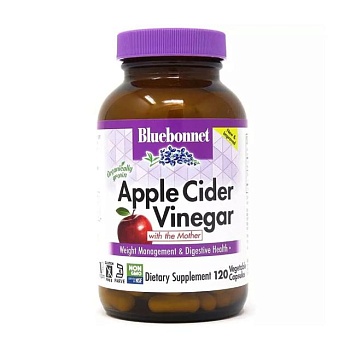 foto дієтична добавка в капсулах bluebonnet nutrition apple cider vinegar яблучний оцет, 120 шт