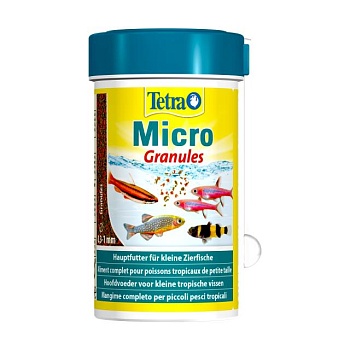 foto корм для аквариумных мелких рыб tetra micro granules микрогранулы, 100 мл