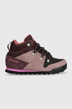 foto дитячі черевики adidas terrex terrex snowpitch k колір рожевий