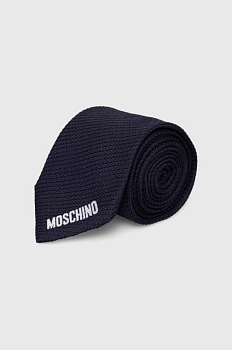 foto шелковый галстук moschino цвет синий