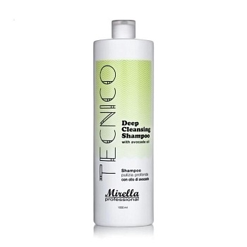foto шампунь mirella professional tecnico deep cleansing shampoo з олією авокадо, 1 л