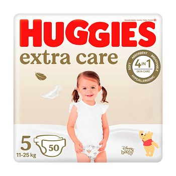 foto подгузники huggies extra care mega размер 5 (15-22 кг), 50 шт