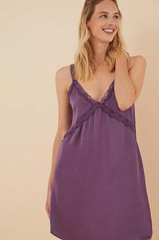 foto нічна сорочка women'secret sense 2 жіноча колір фіолетовий мереживо 3416286