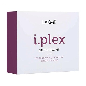 foto пробный салонный набор для восстановления волос lakme i.plex salon trial kit, 4 предмета